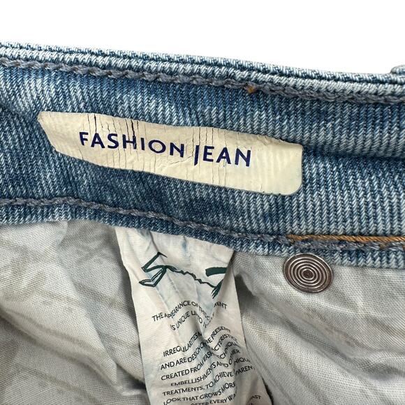 Seven7 Light Blue Denim Distressed Straight Leg Classic Jeans Womens Size‎ 8 - Picture 4 of 9